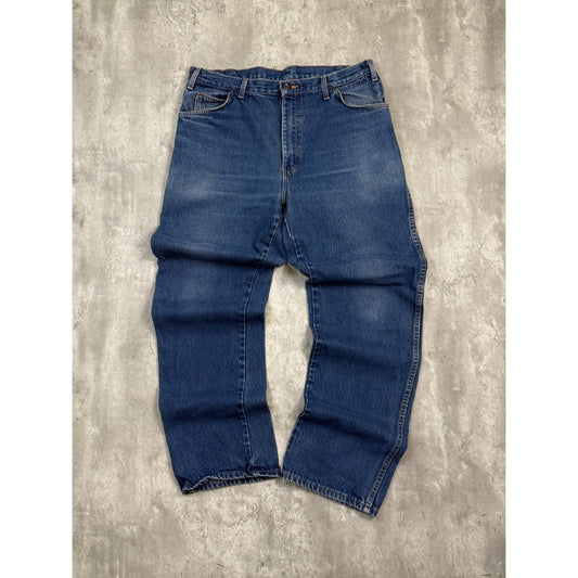 Vintage Dickies Dark Wash Denim Workwear Pants Size 36 Blue