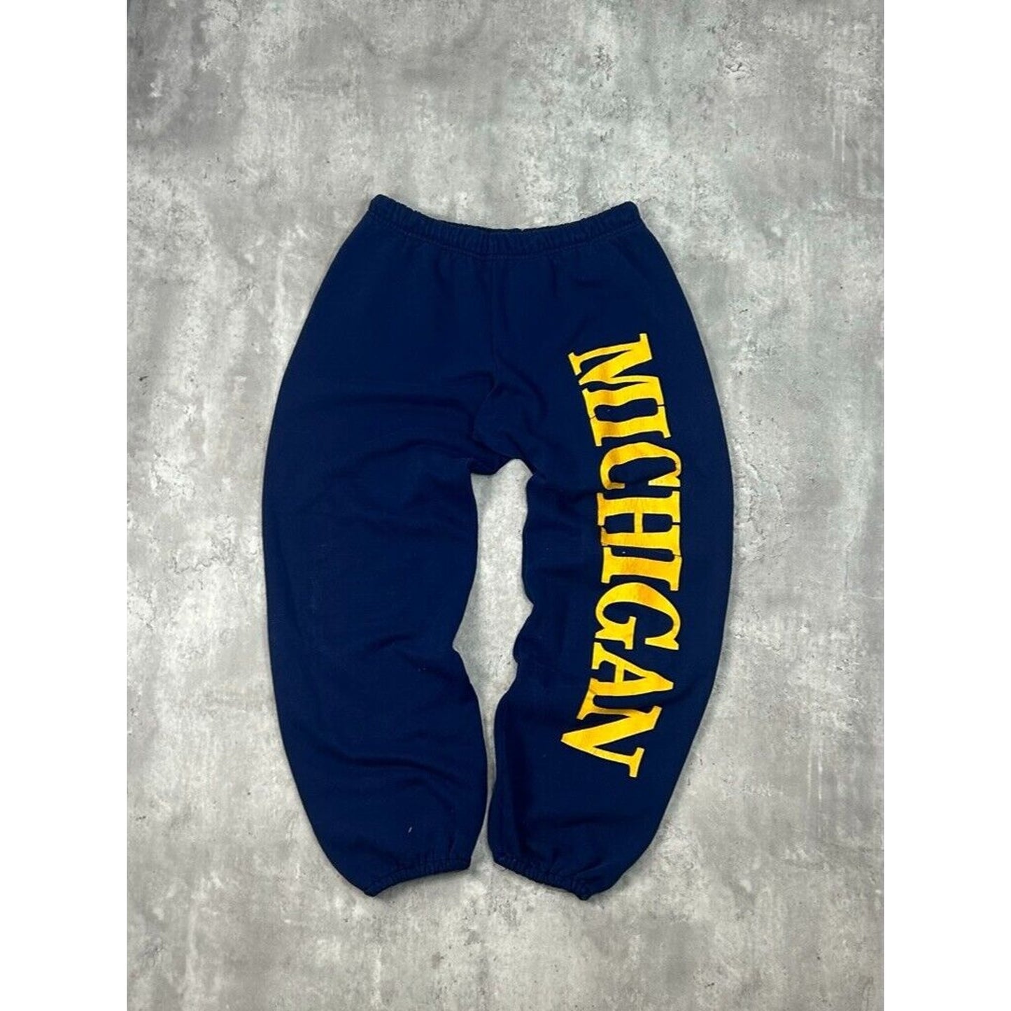 Vintage 90s Michigan Wolverines NCAA Graphic Spell Out Sweat Pants Size Small