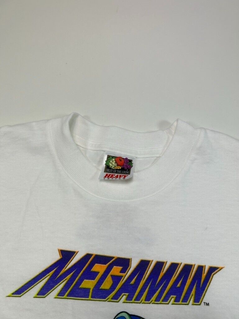 Vintage Mega Man 15th Anniversary Capcom Video Game Promo T-Shirt Size Small