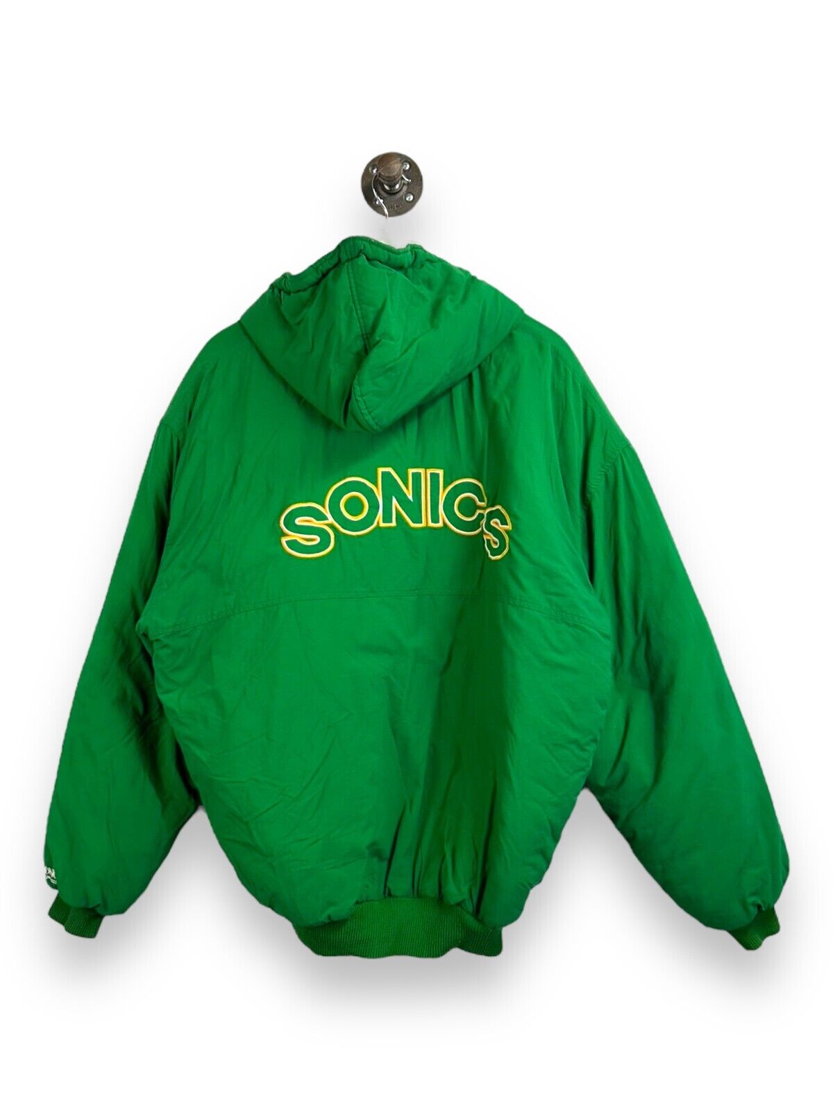 Vintage 80s/90s Seattle Supersonics NBA Embroidered Insulated Jacket Size XL