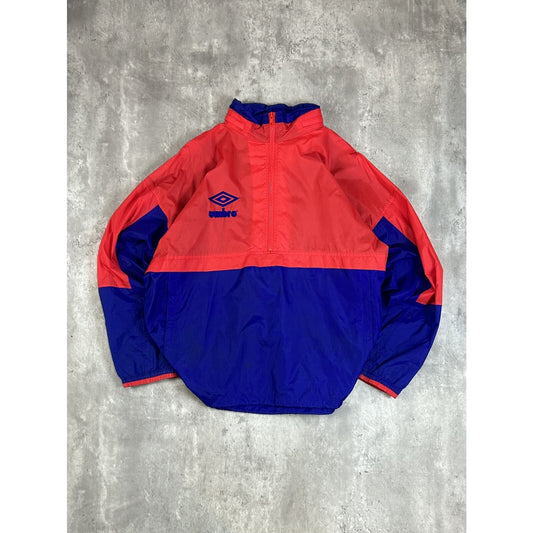 Vintage 80s/90s Umbro Graphic Spellout Nylon Windbreaker Jacket Size Large