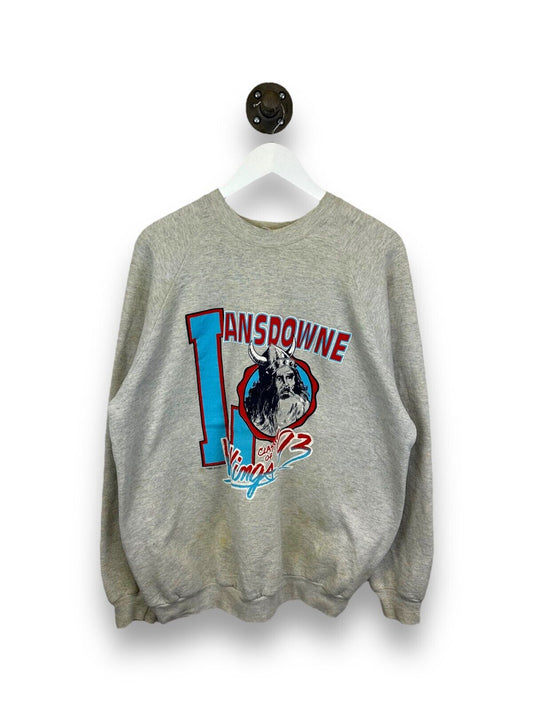 Vintage 1993 Lansdowne Vikings Class Of 93' Seniors Sweatshirt Size 2XL 90s Gray
