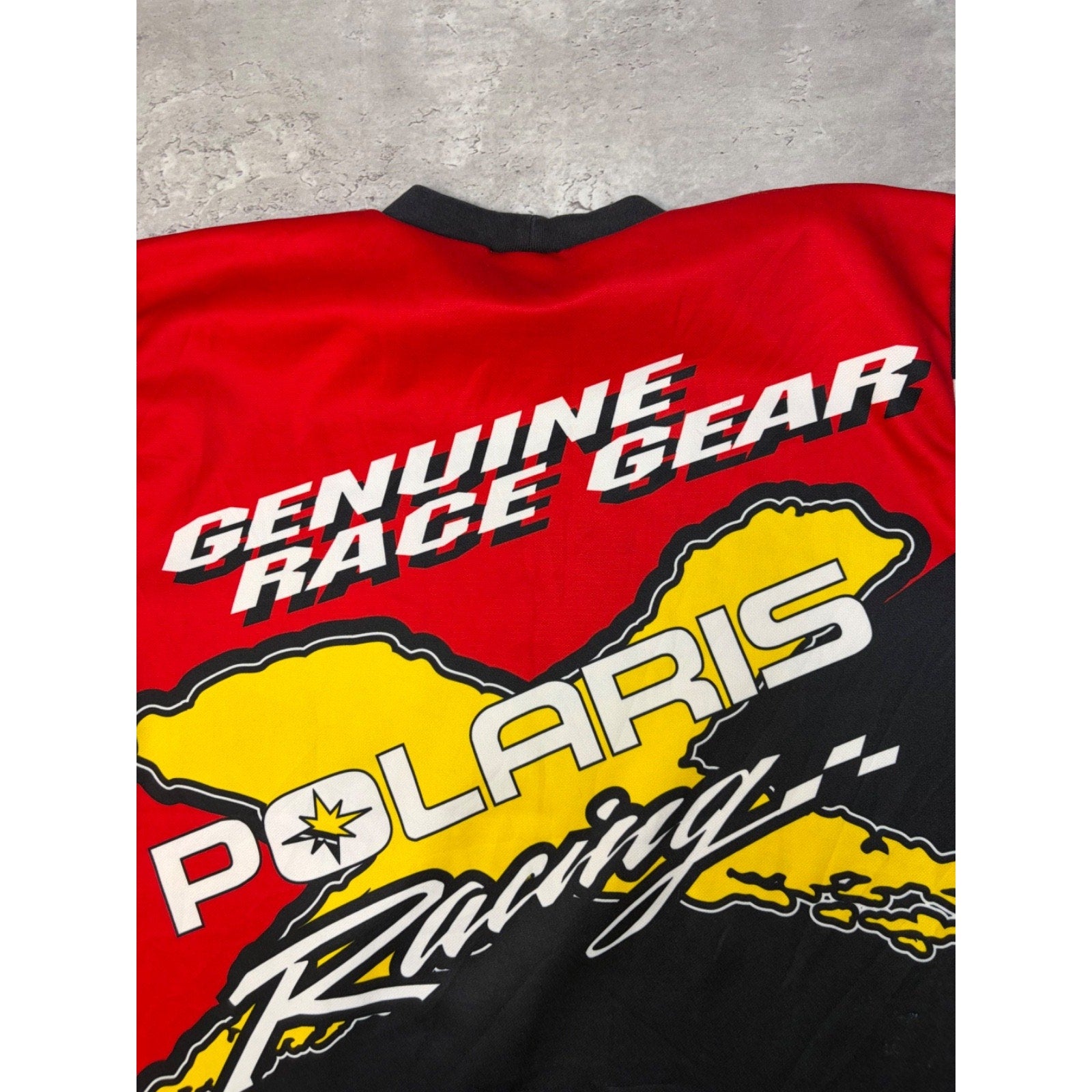 Vintage Polaris Racing All Over Print Long Sleeve Motocross Jersey Size Small