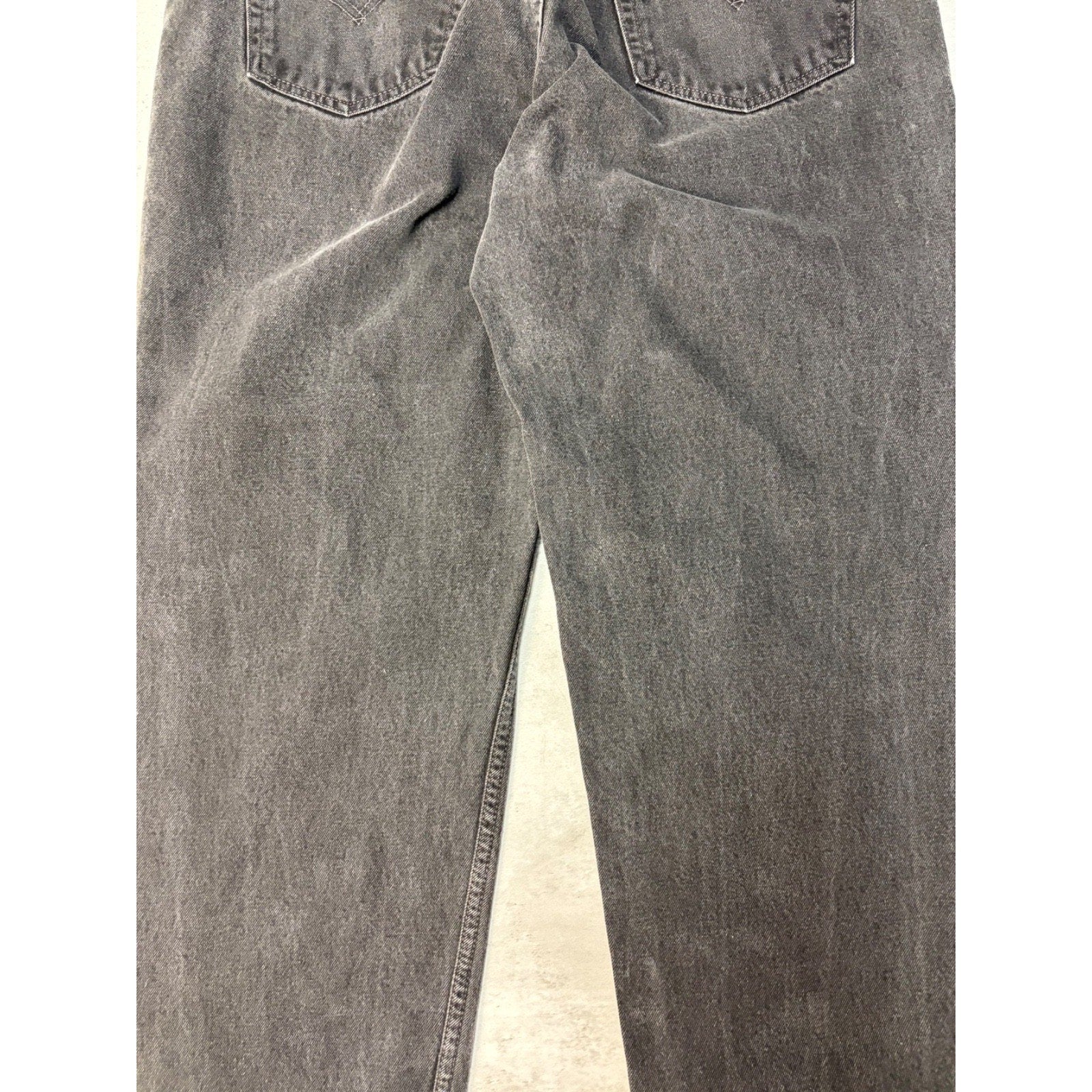 Vintage Levis 560 Red Tab Loose Fit Black Wash Denim Pants Size 39