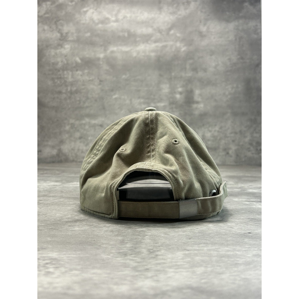 Vintage Gap Embroidered Arc Spellout Strapback Hat OSFA Beige
