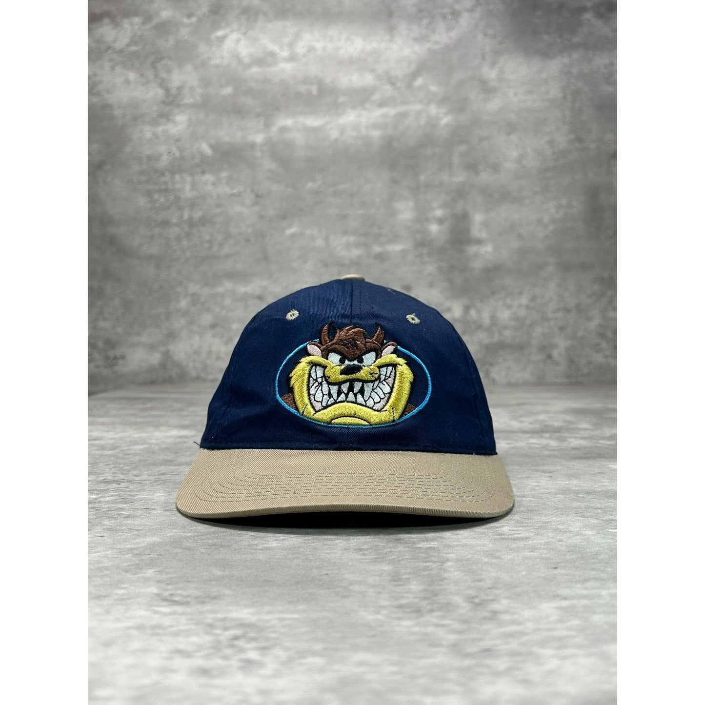 Vintage 1998 Looney Tunes Taz Embroidered Cartoon Character Snapback Hat OSFA