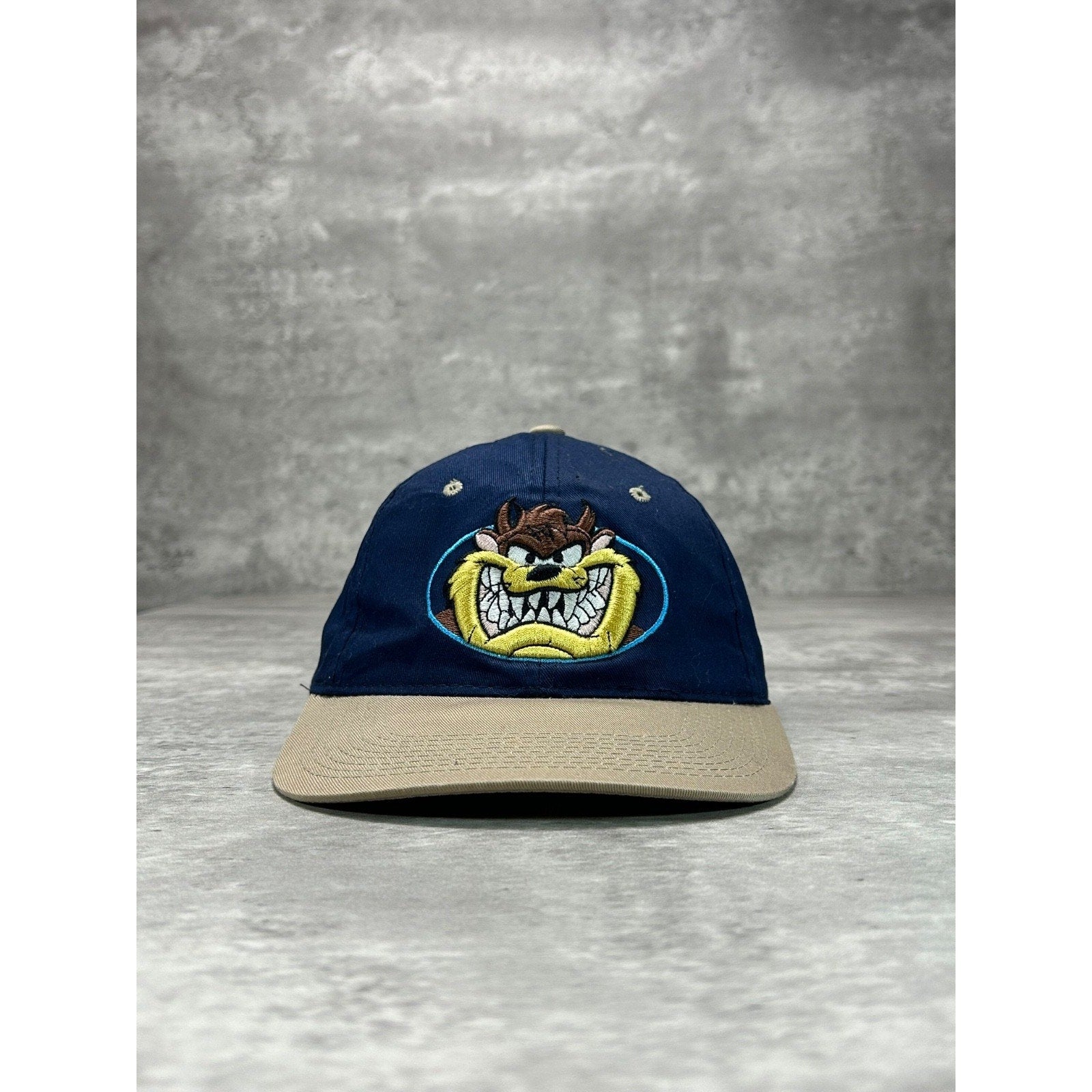Vintage 1998 Looney Tunes Taz Embroidered Cartoon Character Snapback Hat OSFA