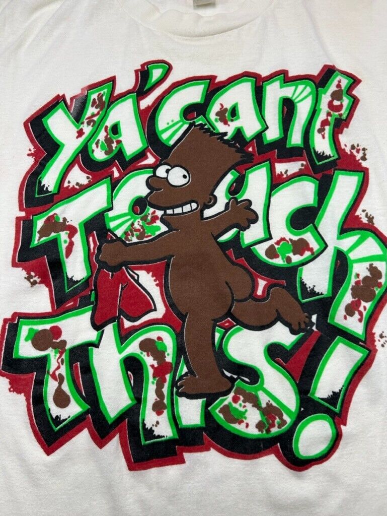 Vintage 90s Black Bart Ya' Cant Touch This Cartoon Graphic T-Shirt Size Medium