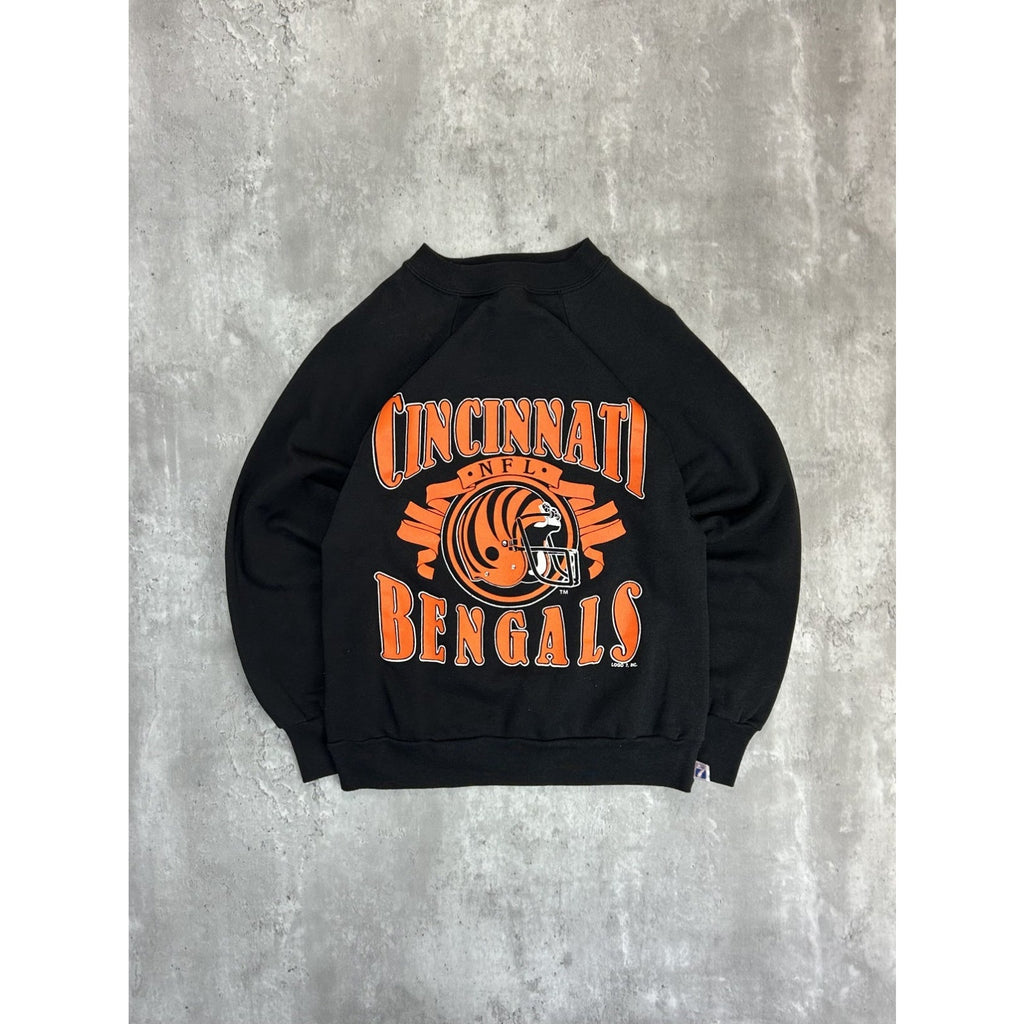 Vintage 90s Cincinnati Bengals NFL Helmet Spellout Graphic Sweatshirt Size Small