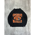 Vintage 90s Cincinnati Bengals NFL Helmet Spellout Graphic Sweatshirt Size Small