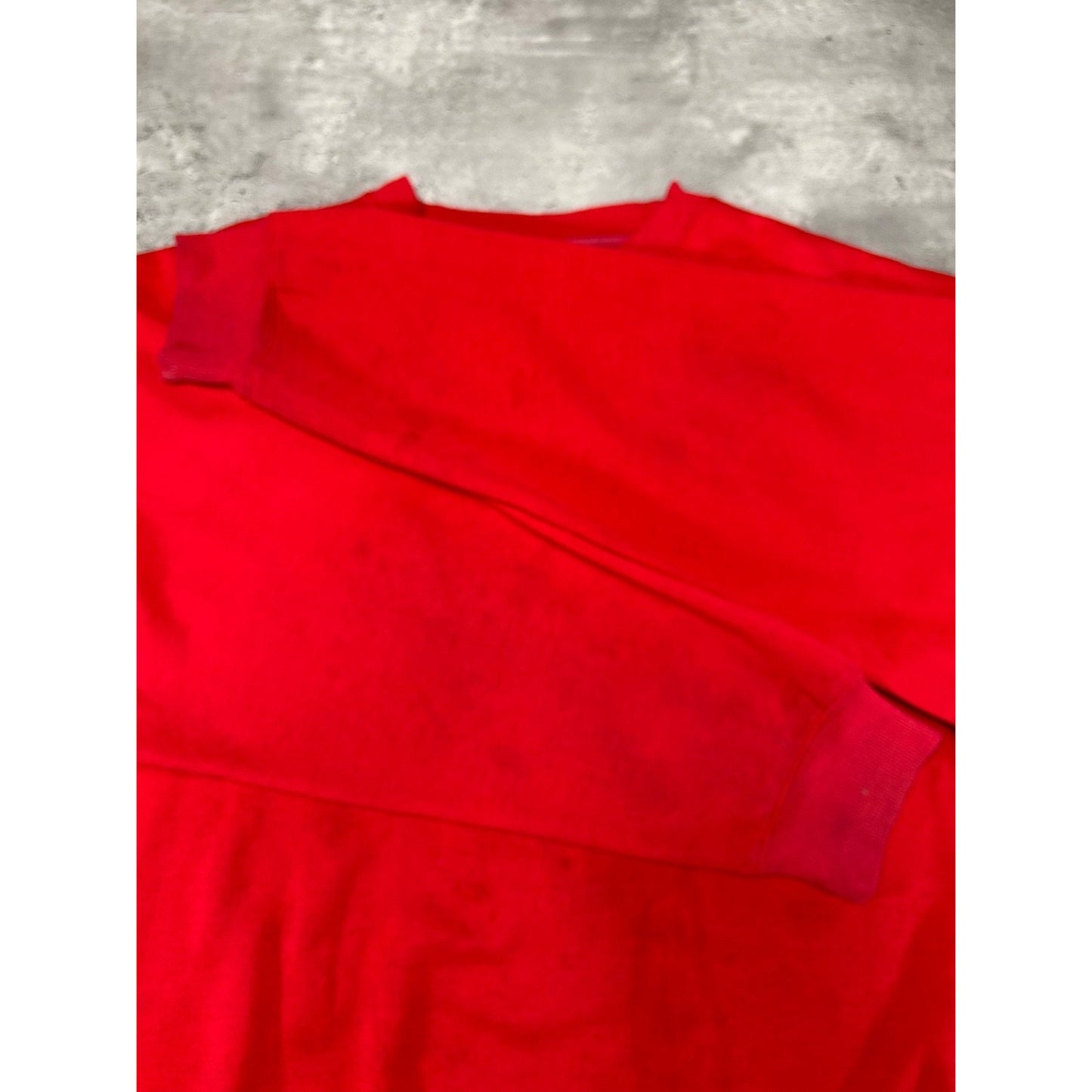 Vintage Stussy City Skyline Spellout Graphic Sweatshirt Size 2XL Red