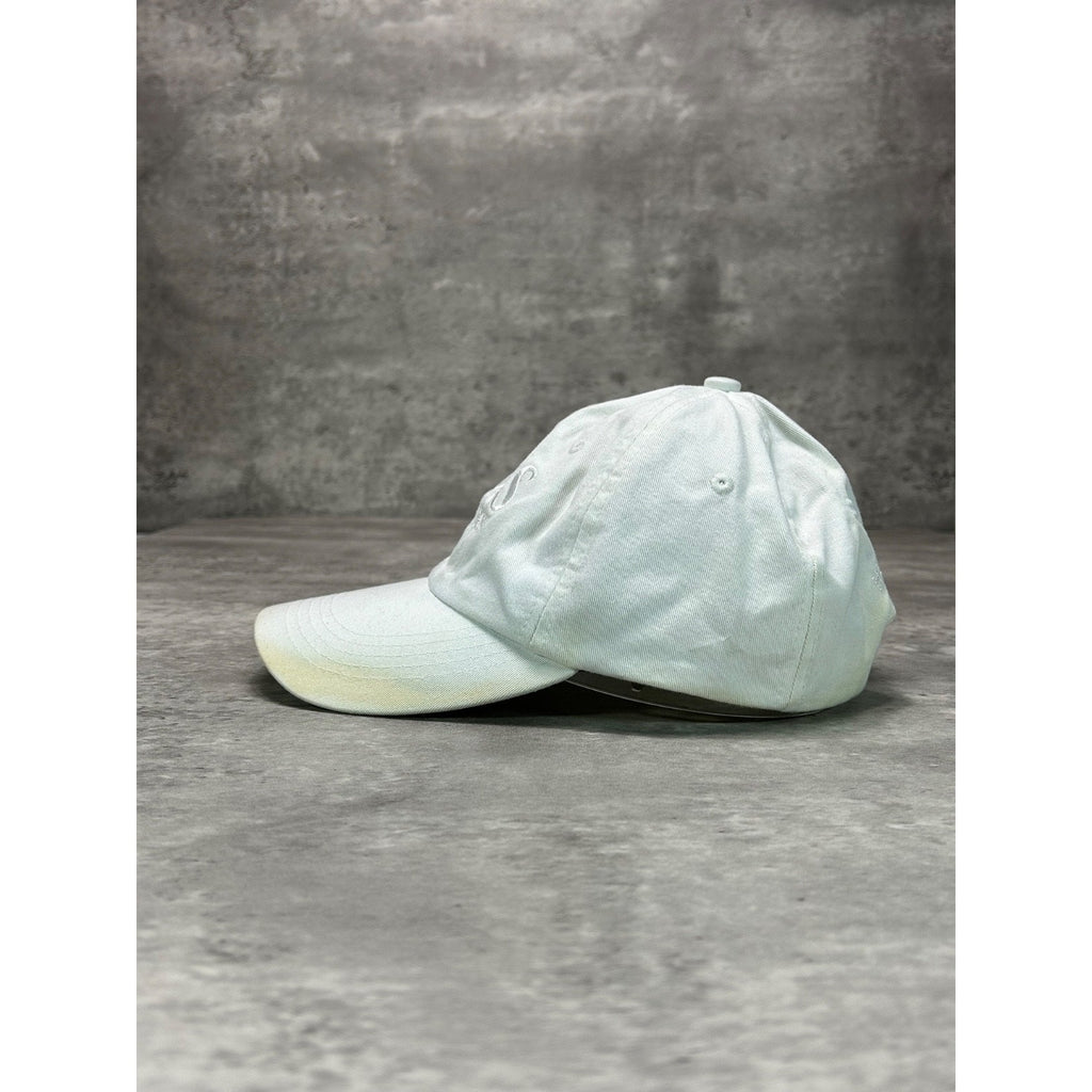 Vintage Hugo Boss Distressed Tonal Embroidered Spellout Strapback Hat OSFA