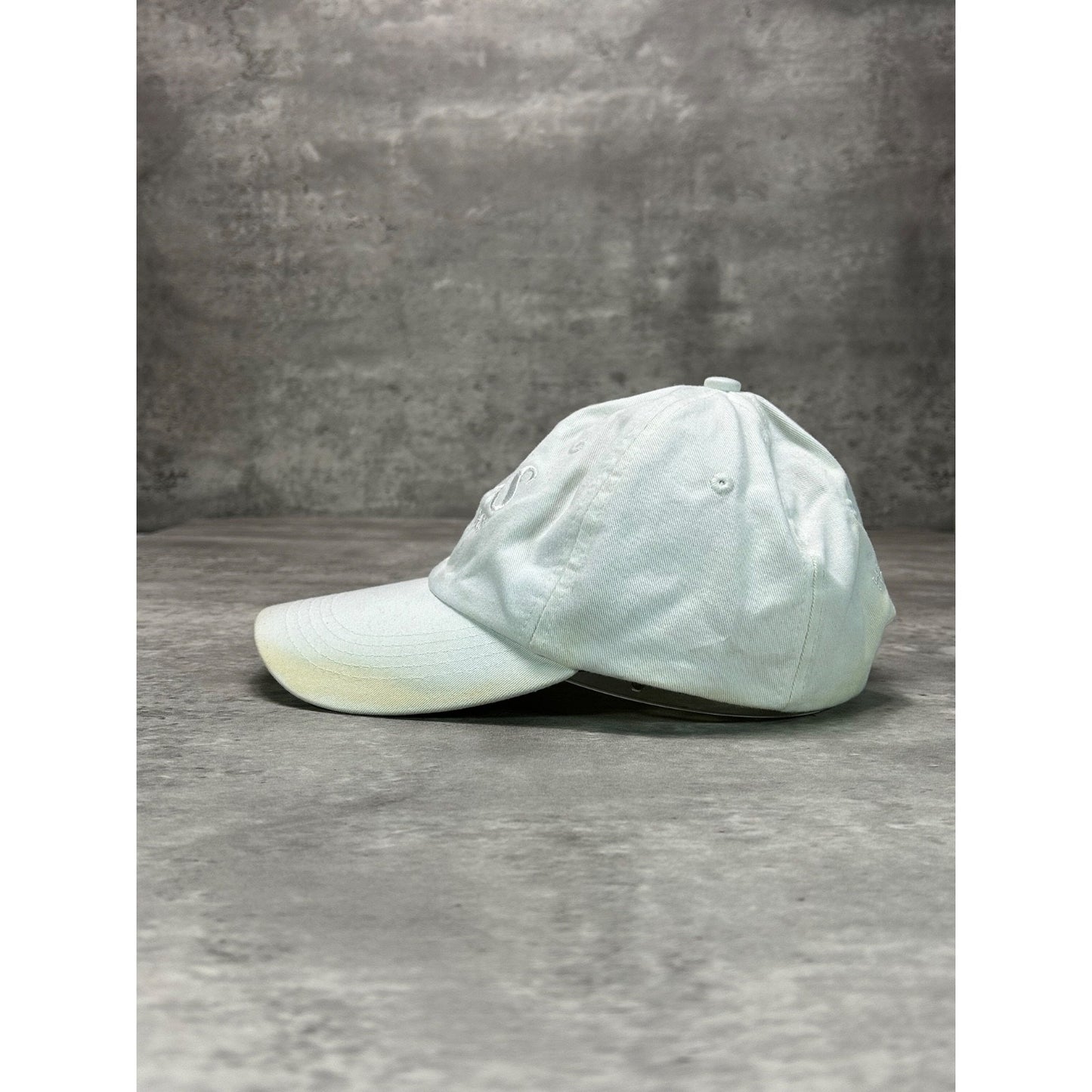 Vintage Hugo Boss Distressed Tonal Embroidered Spellout Strapback Hat OSFA