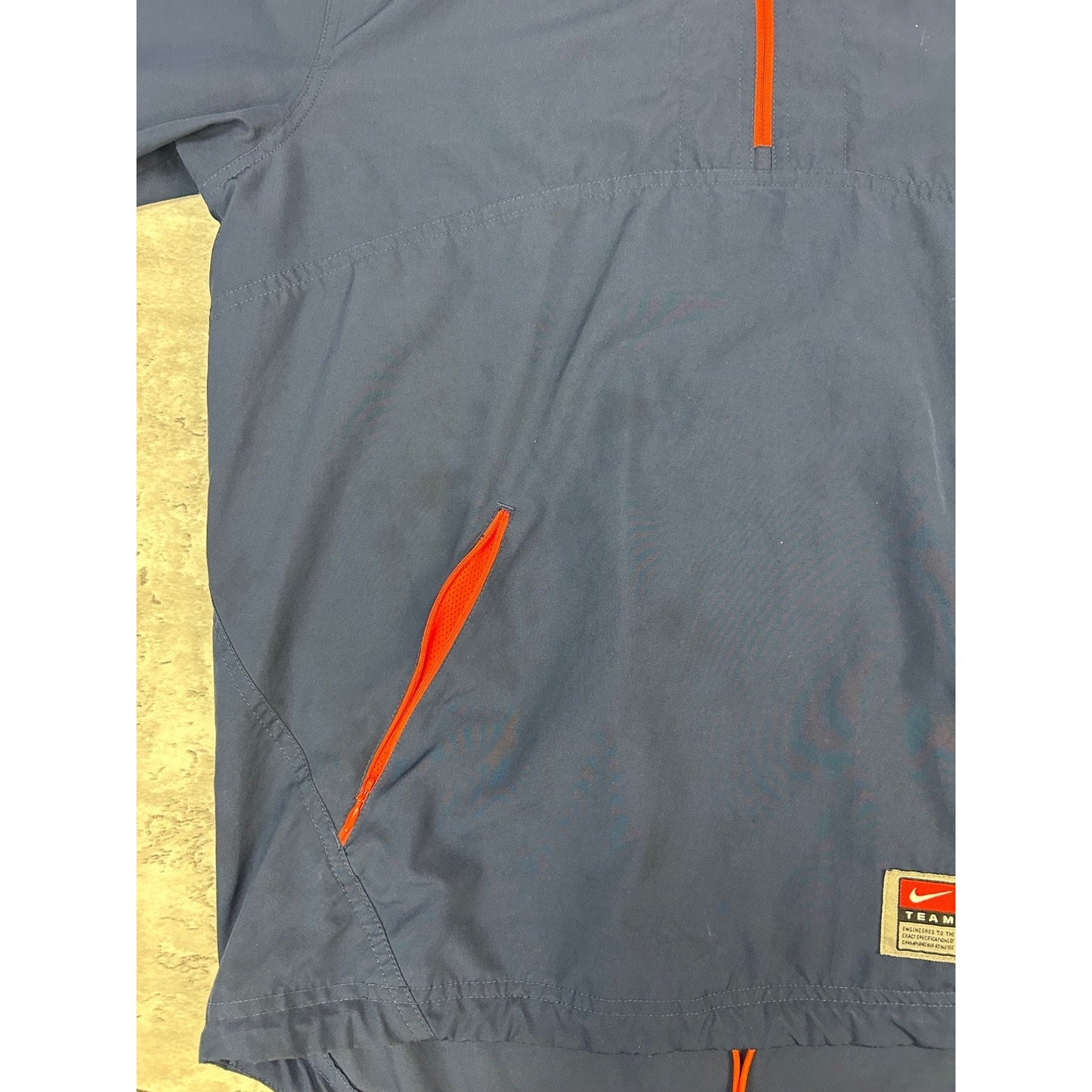 Syracuse Orangemen NCAA Nike Lacrosse 1/4 Zip Hooded Jacket Size Small