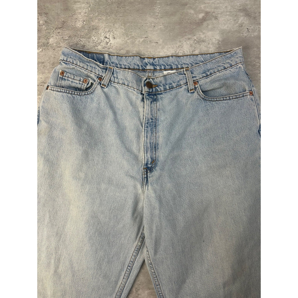 Vintage 90s Women's Levis 512 Slim Fit Red Tab Light Wash Denim Pants Size 36