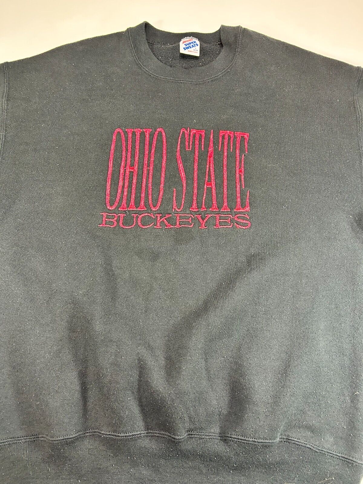 Vintage 90s Ohio State Buckeyes NCAA Collegiate Spellout Sweatshirt Size Large