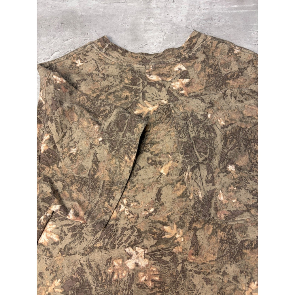 Vintage Arizona Jean Co Tree Camo Boxy Fit Hunting T-Shirt Size Large