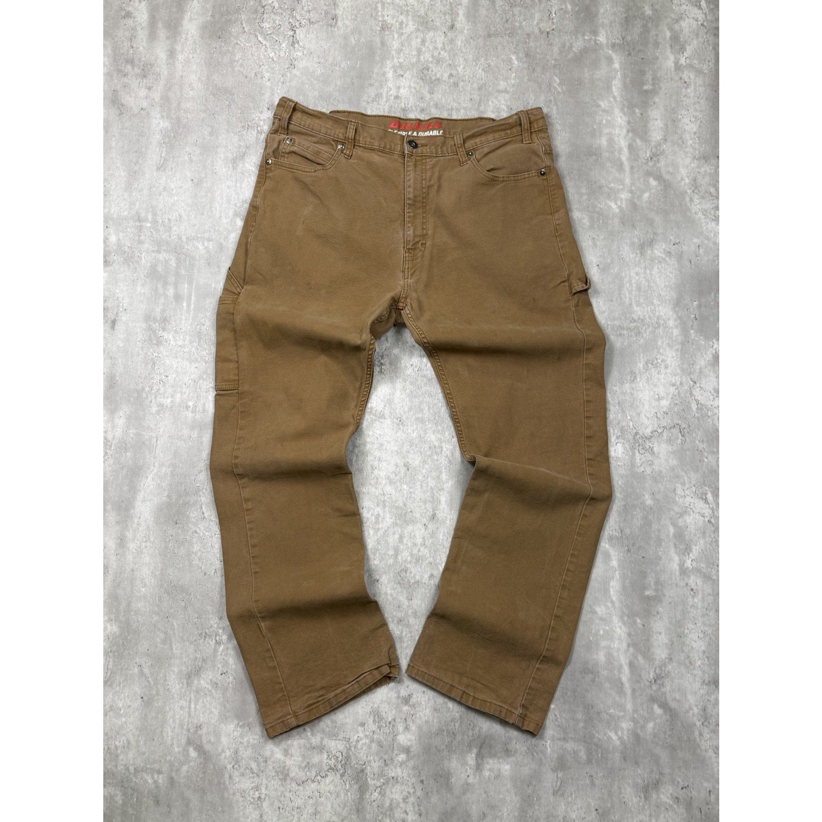 Vintage Dickies Canvas Workwear Beige Carpenter Pants Size 37