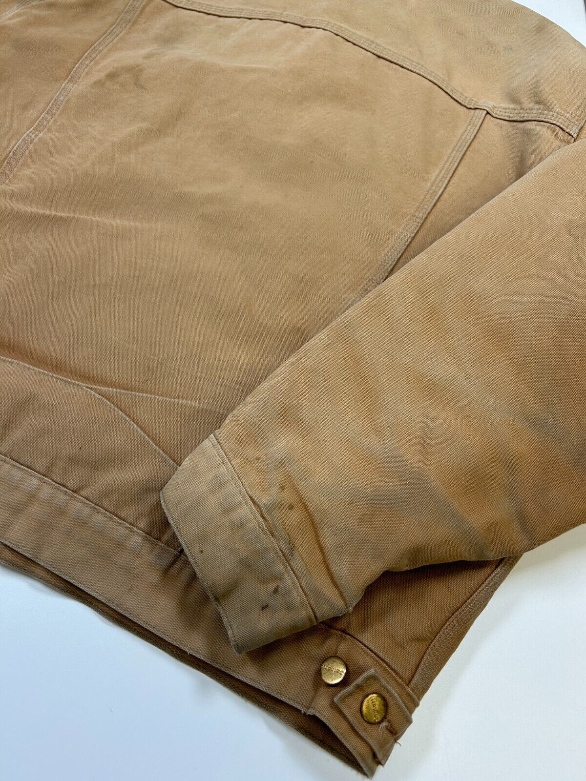 Vintage 90s Carhartt Blanket Lined Canvas Workwear Trucker Jacket Size 2XL J148