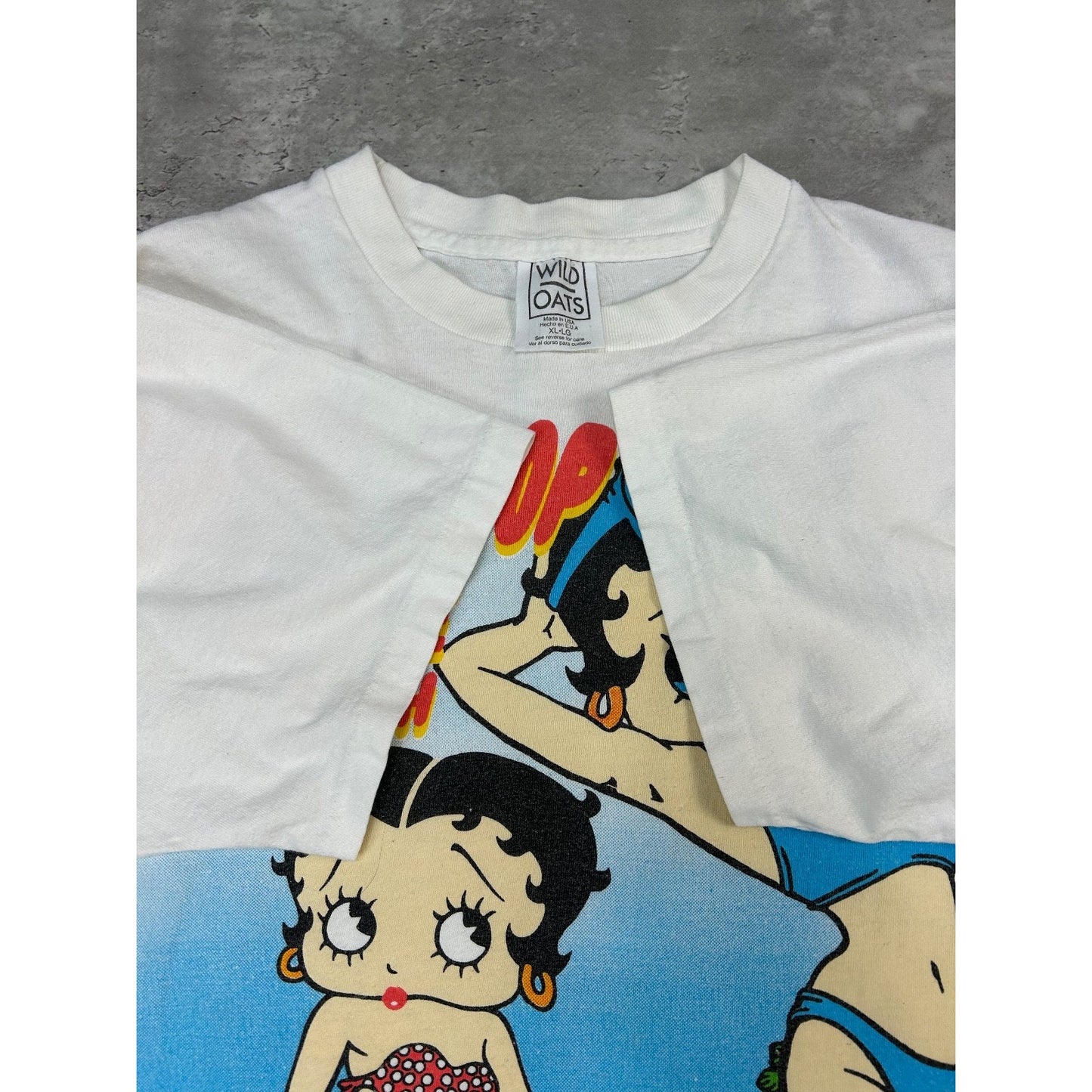 Vintage 1998 Betty Boop On The Beach Cartoon Character Graphic T-Shirt Size XL