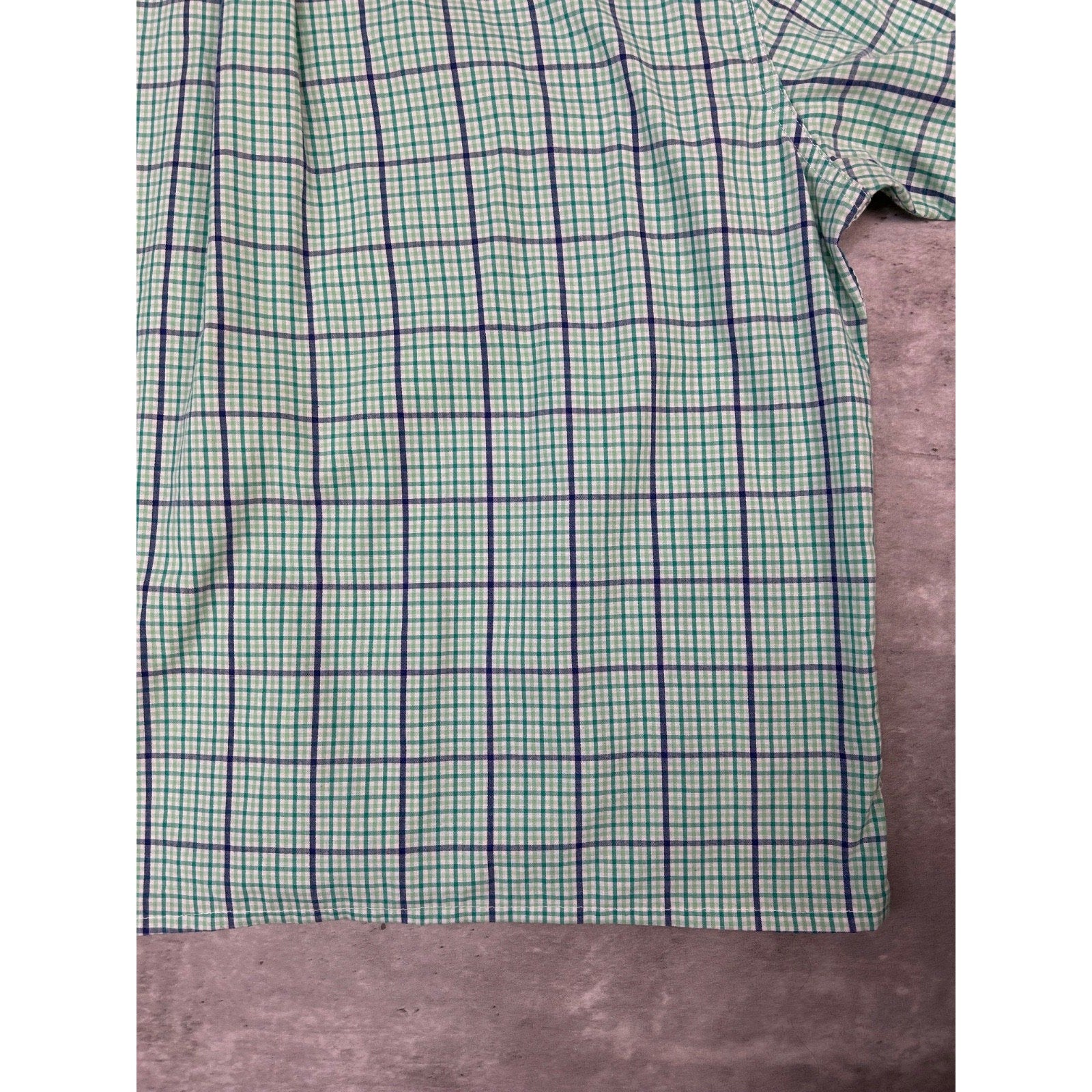 Vintage Chaps Plaid Print Reworked Cropped Long Sleeve Button Up Shirt Sz Large