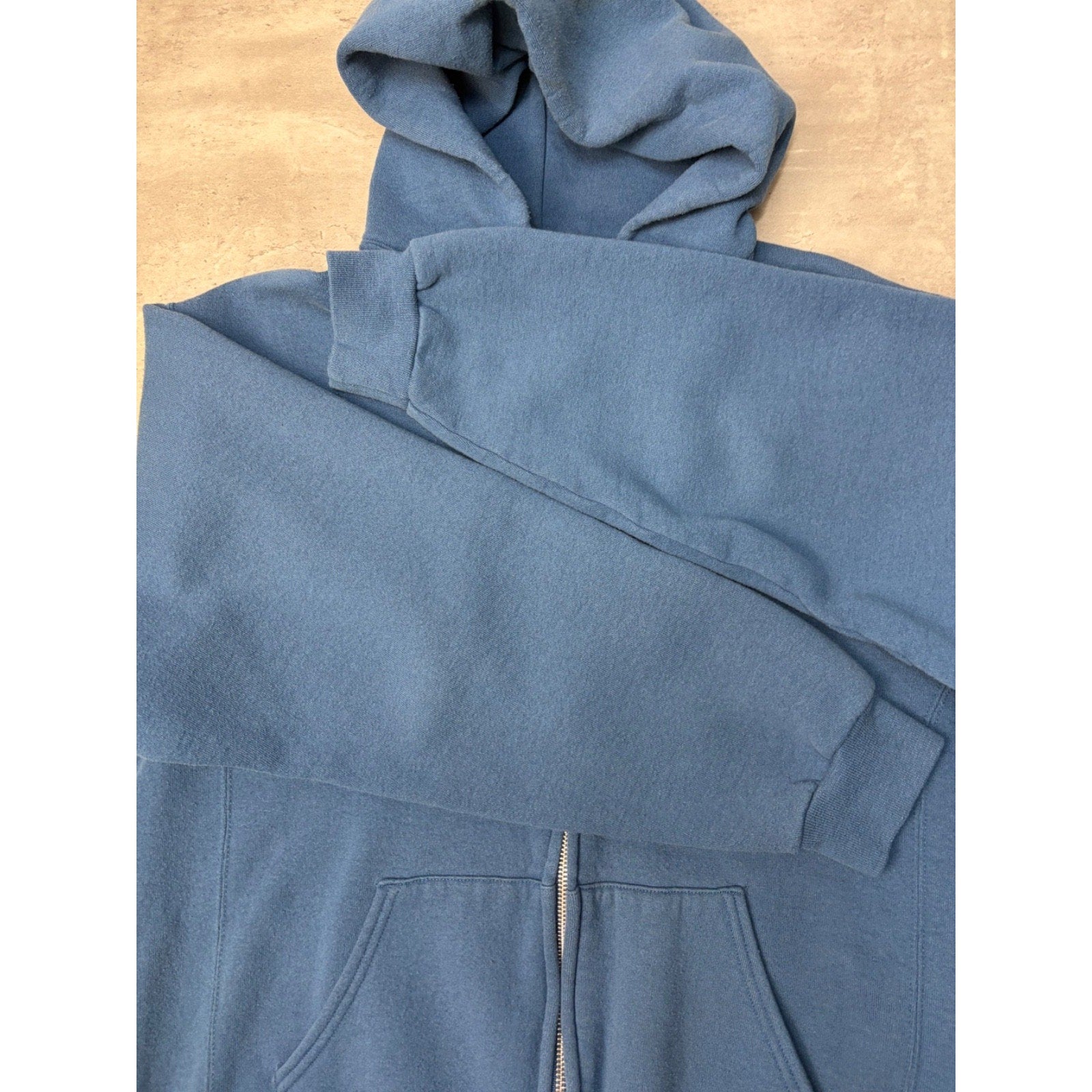 Vintage Russell Athletics Blank Hooded Full Zip Sweatshirt Size Large