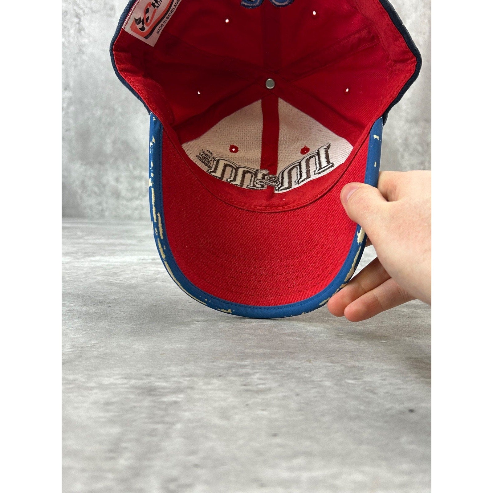 Vintage M&M Racing Team Embroidered Spellout Nascar Strapback Hat OSFA