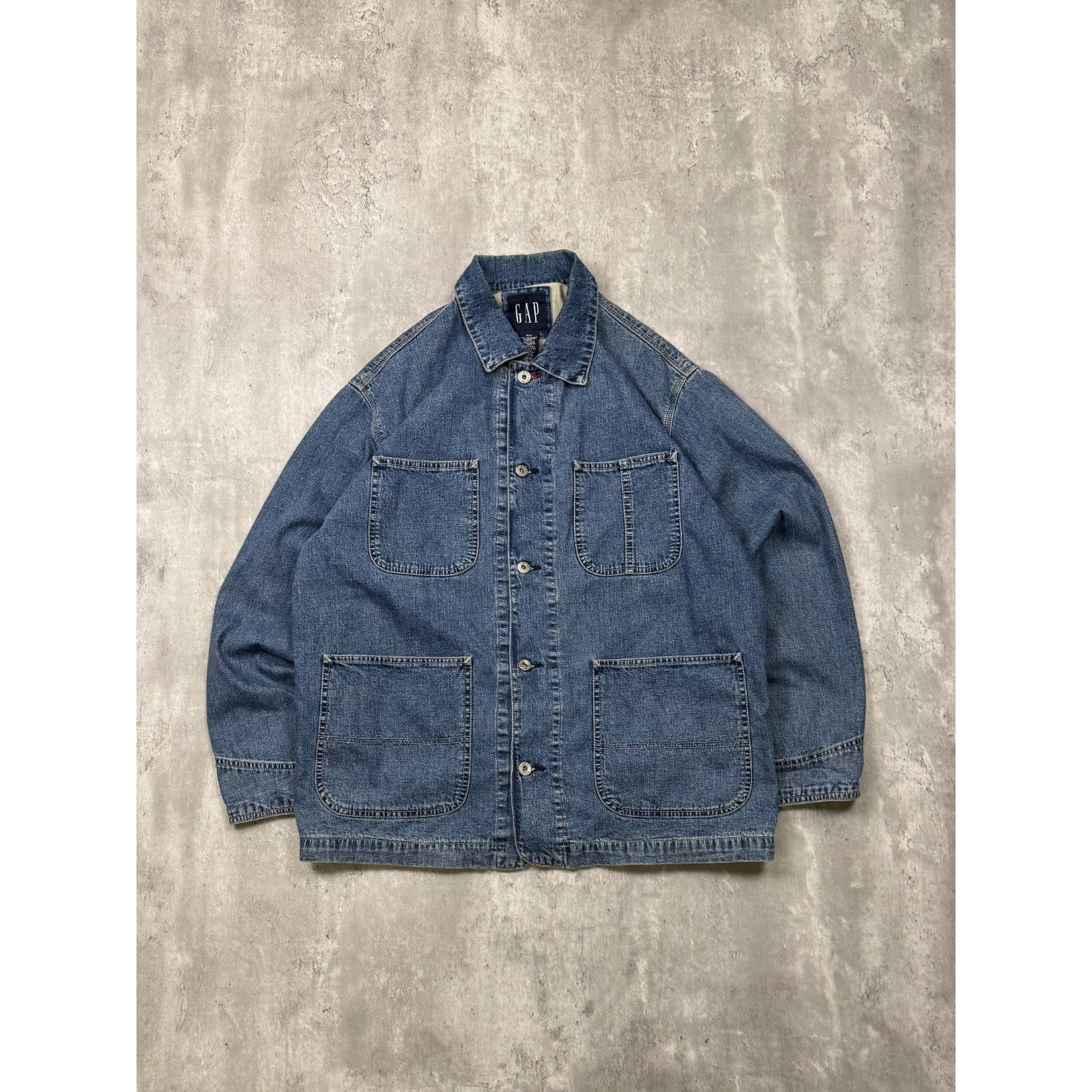 Vintage Gap Medium Wash Denim Chore Jacket Jacket Size Medium