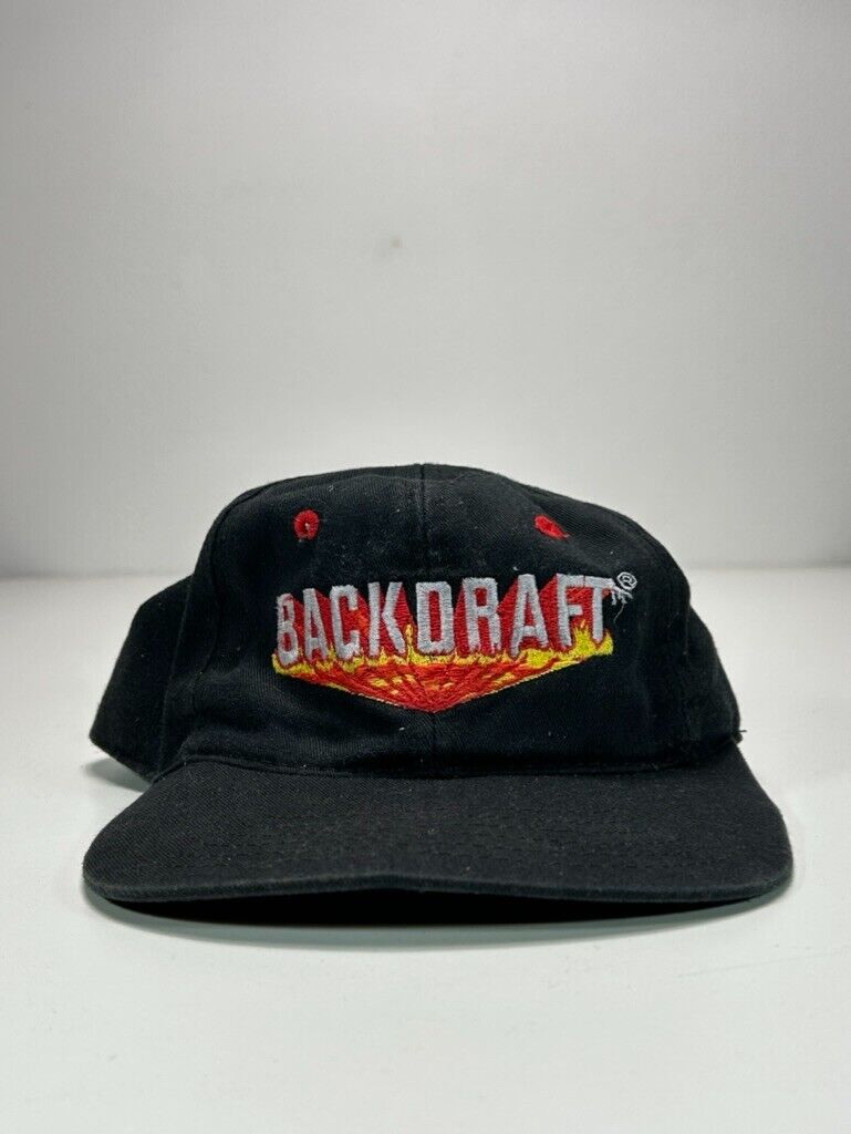 Vintage 90s Backdraft Movie Promo Embroidered Spellout Snapback Hat OSFA