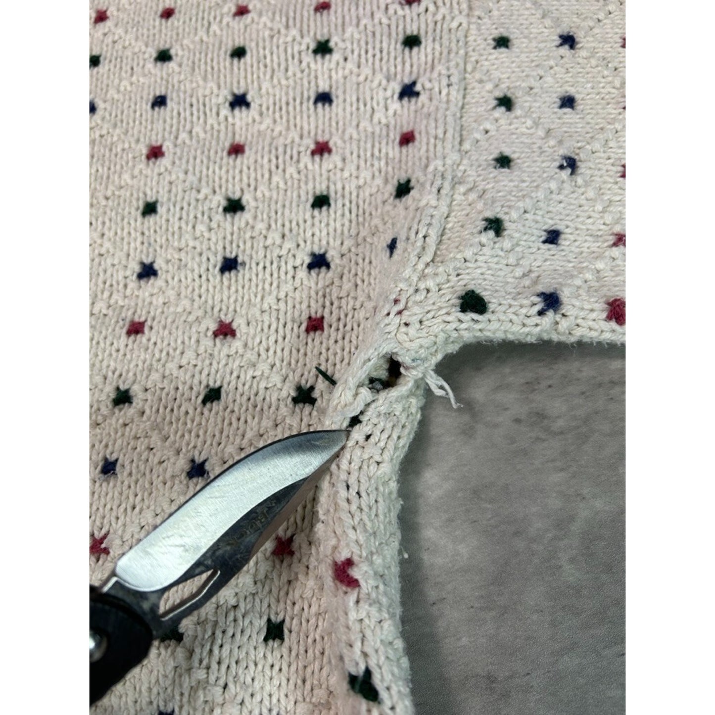 Vintage 90s Bernhard Altmann Abstract Spotted Print Pullover Sweater Size XL