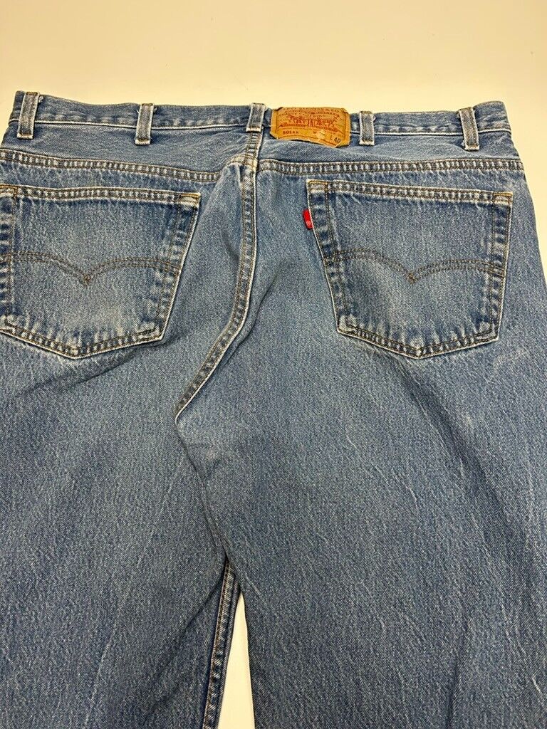 Vintage 90s Levis XX 501 Red Tab Medium Wash Denim Button Fly Pants Size 38