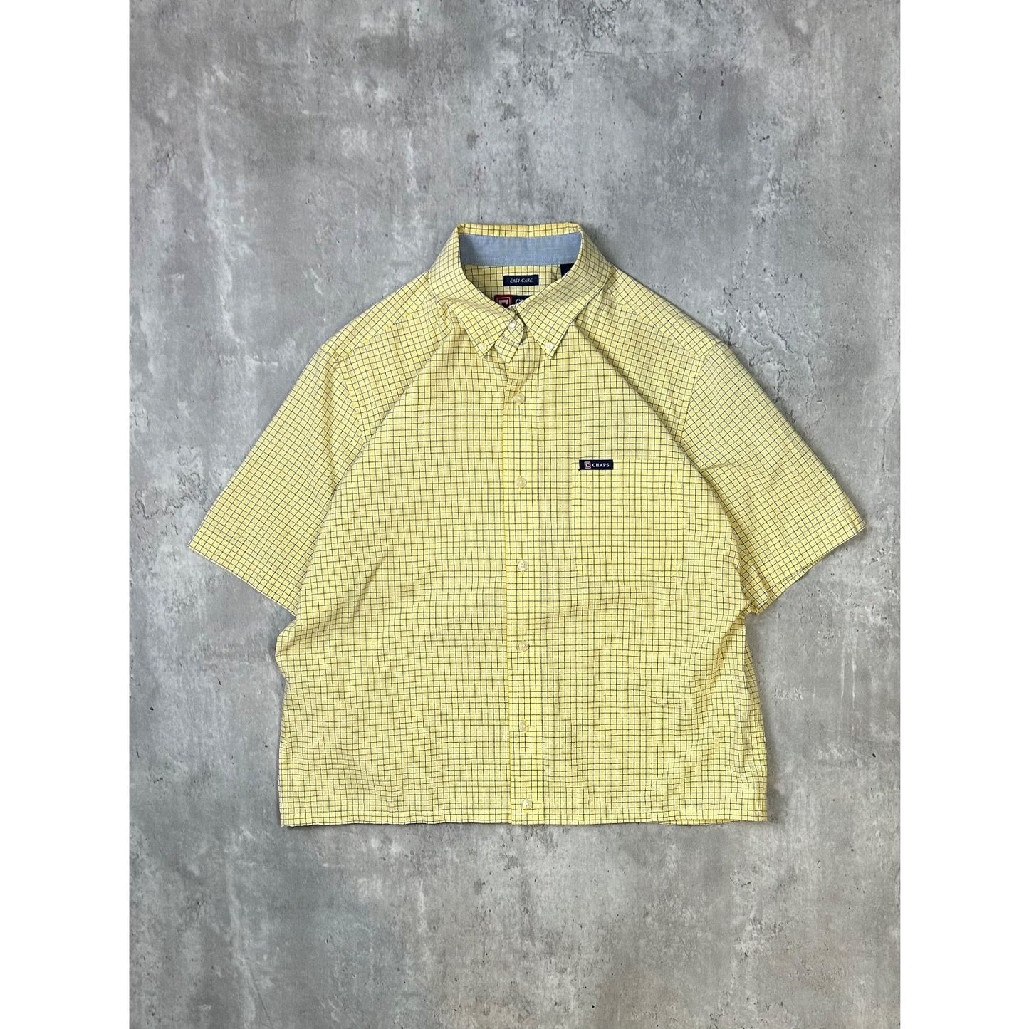 Vintage Chaps Ralph Lauren Plaid Single Pocket Short Sleeve Button Up Shirt Sz M