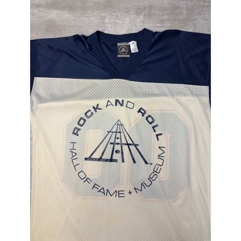 Vintage Rock And Roll Hall Of Fame Graphic Destination Football Jersey Sz Medium