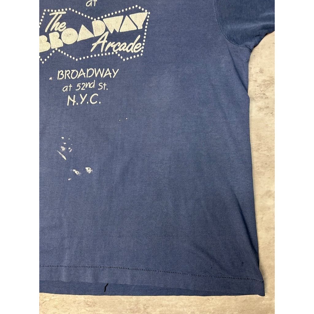Vintage 80s I Played At The Broadway Arcade Destination T-Shirt Size Large