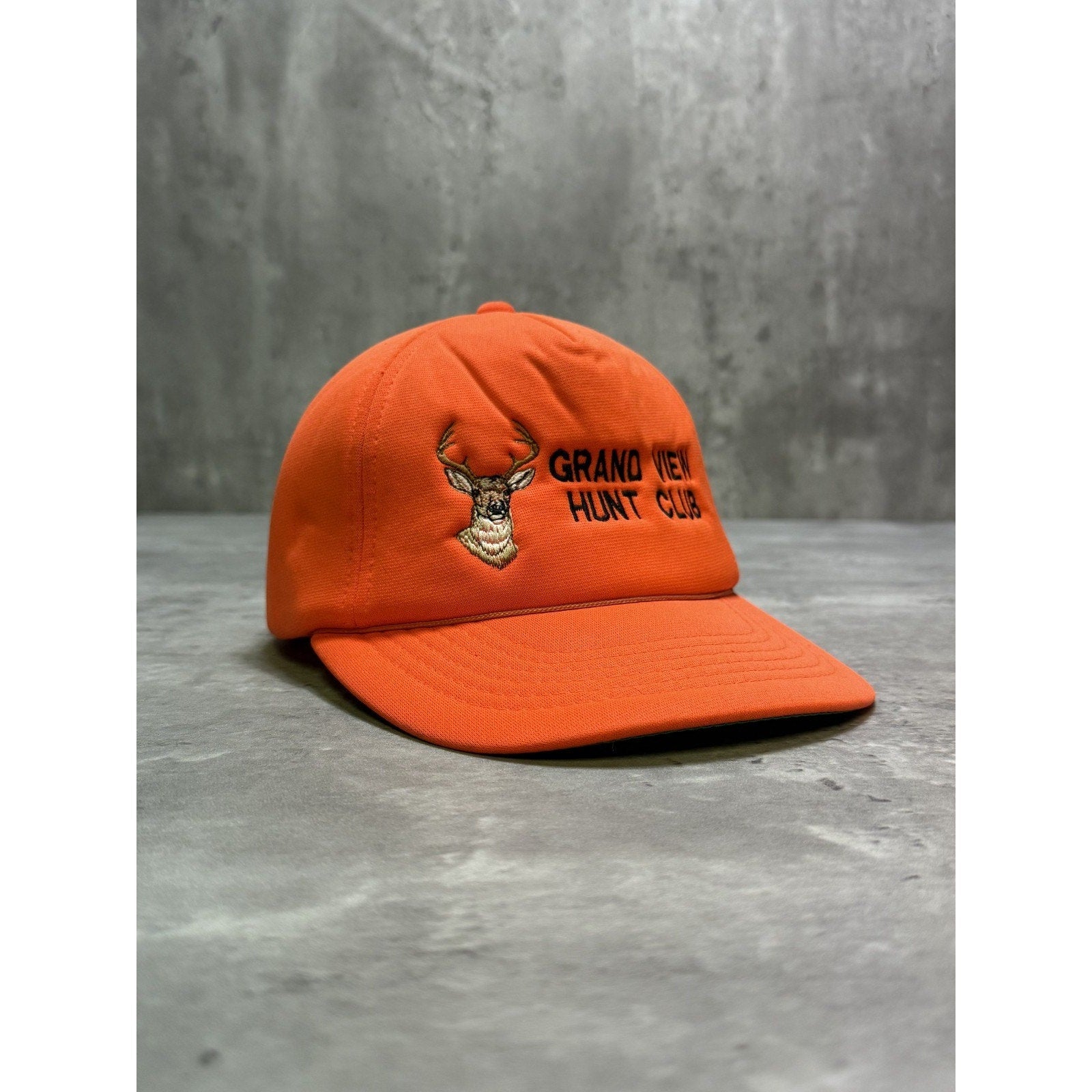 Vintage 80s Grand View Hunt Club Embroidered Deer Snapback Hat OSFA