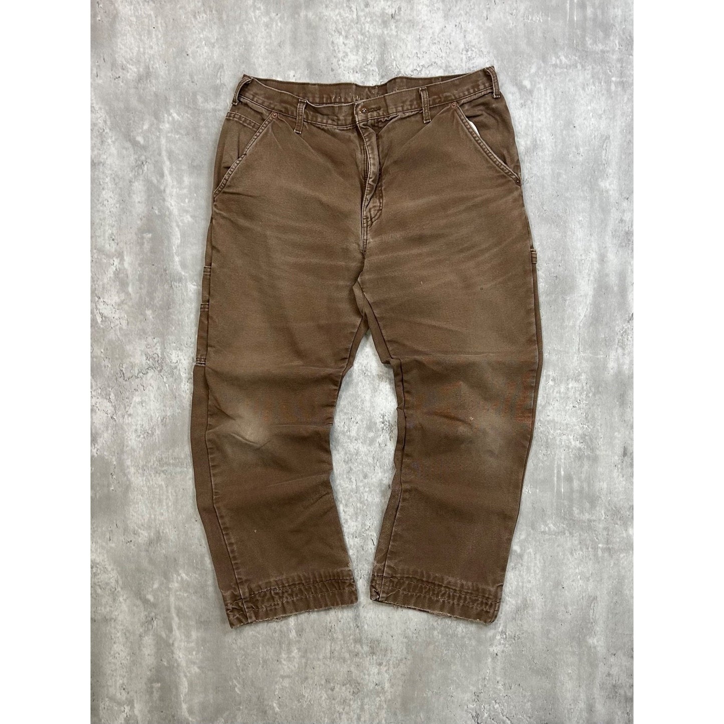 Dickies Canvas Workwear Carpenter Pants Size 37 Brown