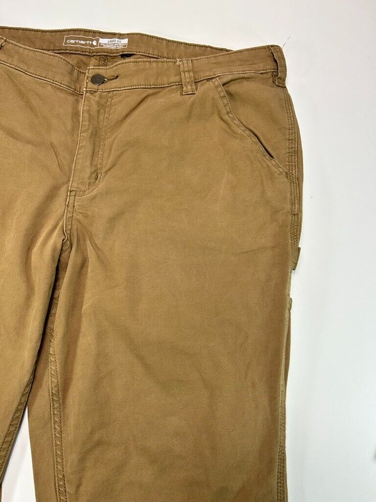 Carhartt Loose Fit Canvas Work Wear Carpenter Pants Size 40W Beige