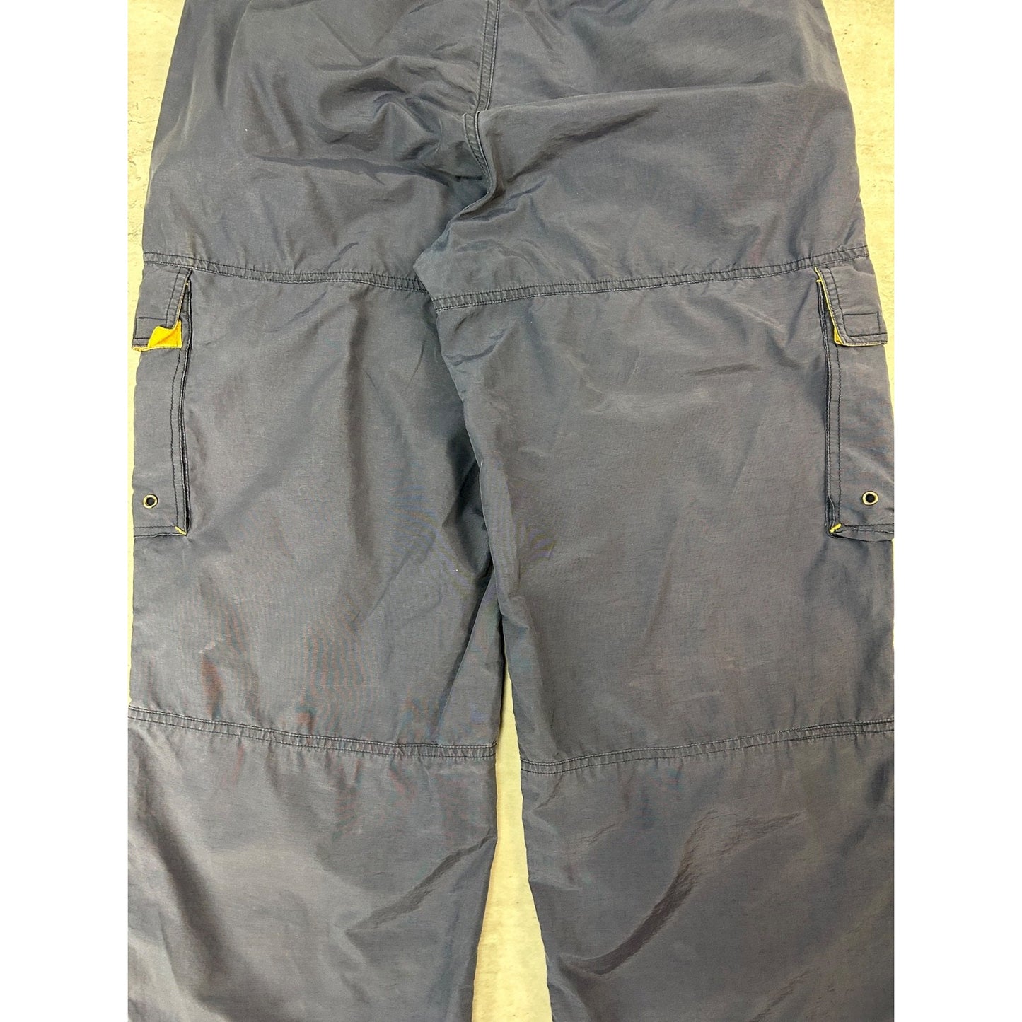 Vintage Y2K Sideout Nylon Cargo Windbreaker Pants Size 34 Blue