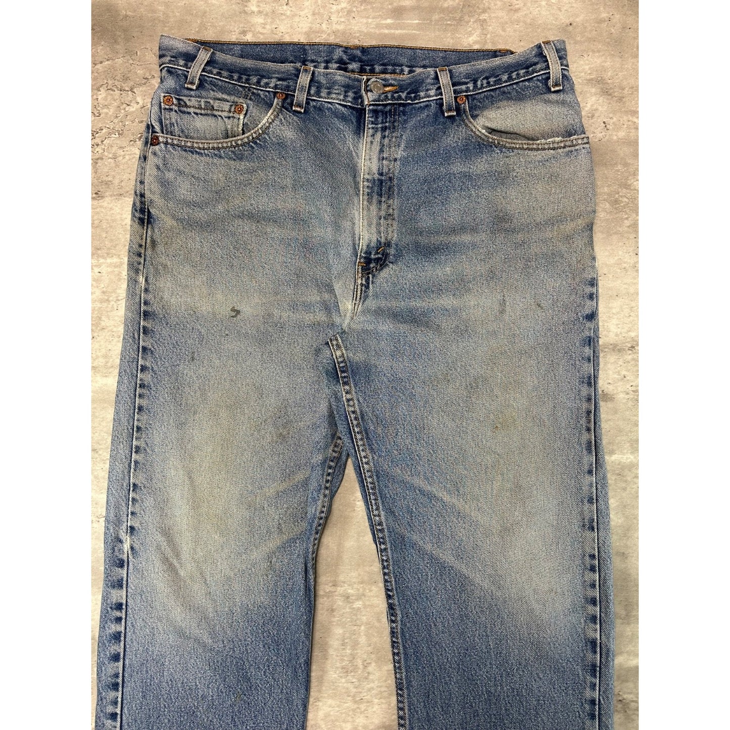 Vintage 90s Levis 505 Red Tab Light Wash Denim Pants Size 37