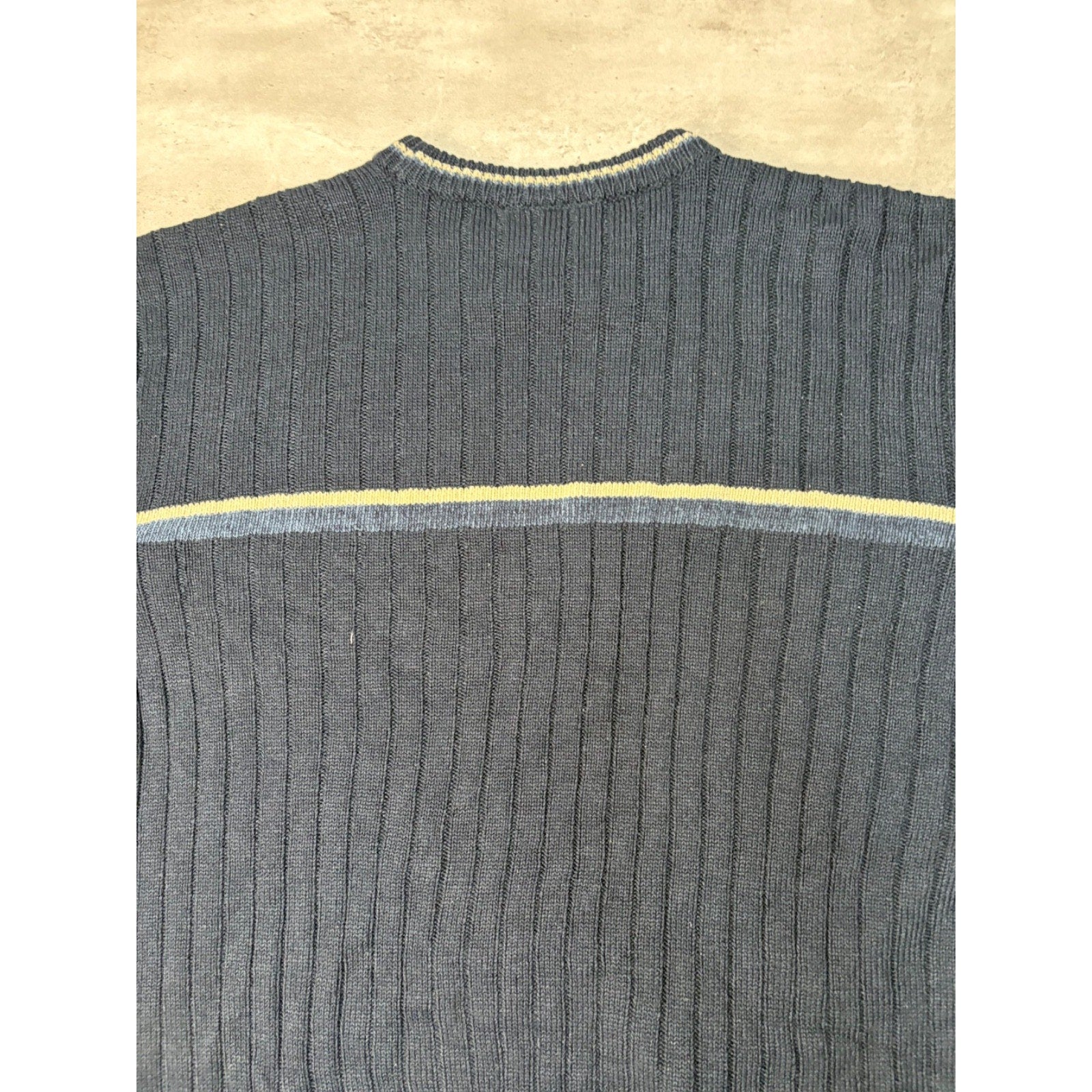 Vintage Canda Striped Ribbed Pullover Knit Sweater Size Large