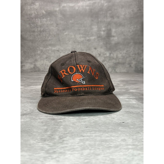 Vintage 90s Cleveland Browns NFL Embroidered Spellout Snapback Hat OSFA
