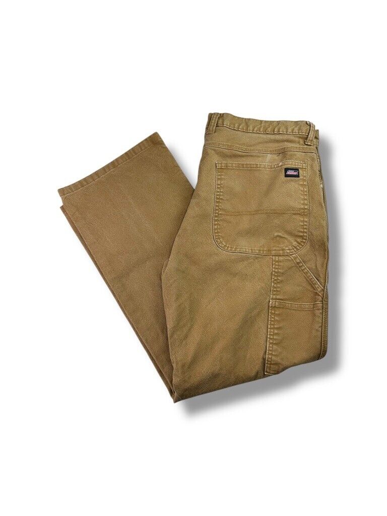 Dickies Canvas Work Wear Carpenter Pants Size 37W Beige