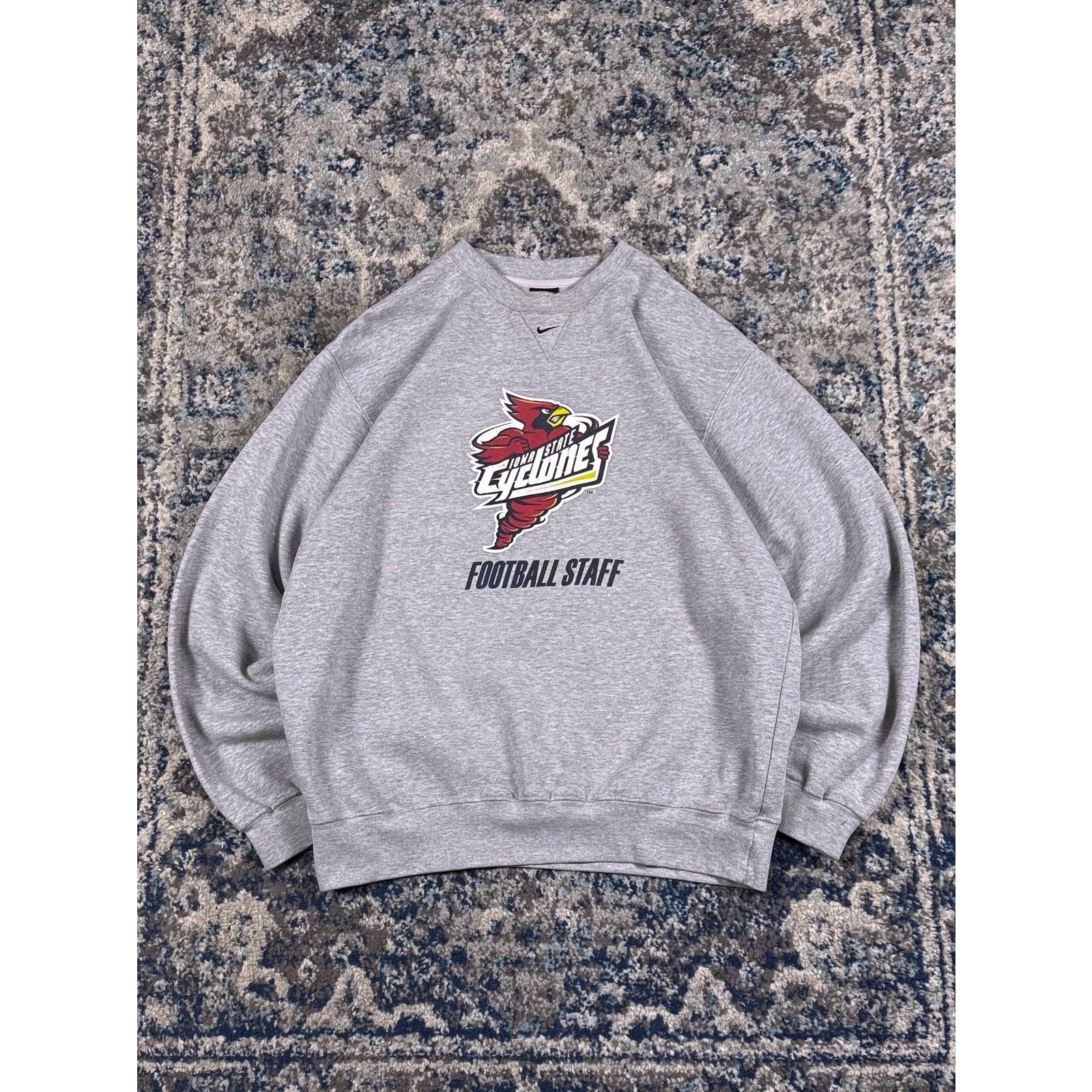 Vintage Iowa State Cyclones NCAA Nike Mini Middle Swoosh Sweatshirt Size Large