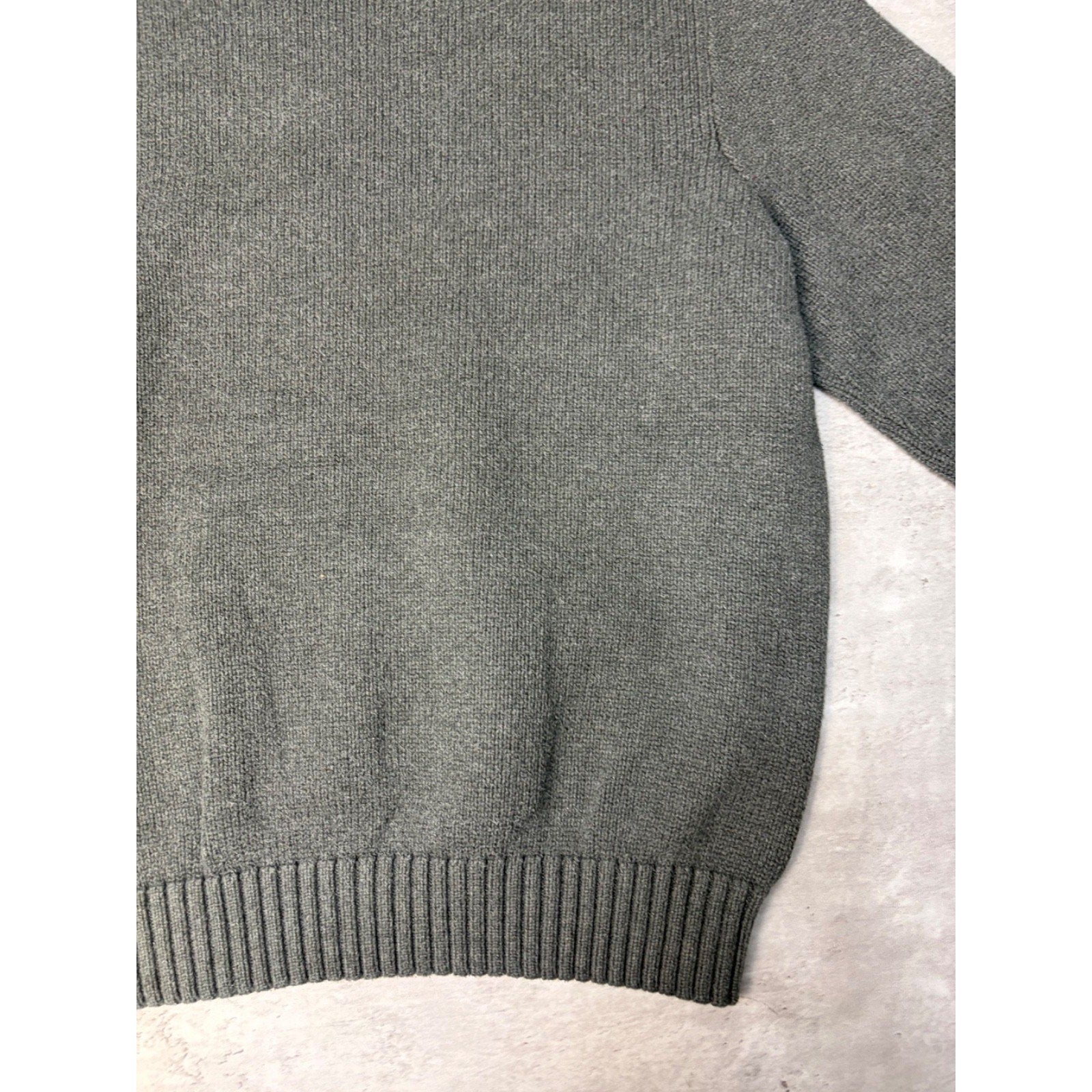 Vintage Polo Ralph Lauren Embroidered Pony Gray Knit Sweater Size XL