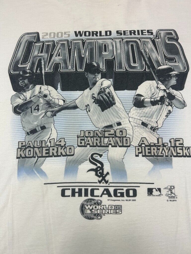 2005 Chicago White Sox MLB World Series Baseball Graphic T-Shirt Size 2XL