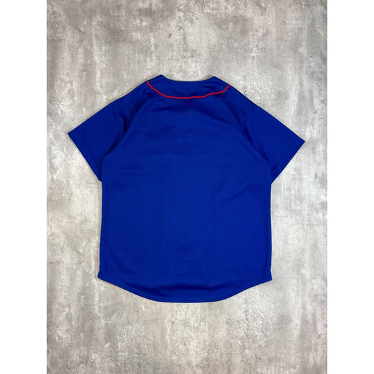 Vintage 90s Chicago Cubs MLB Embroidered Baseball Jersey Size XL Blue