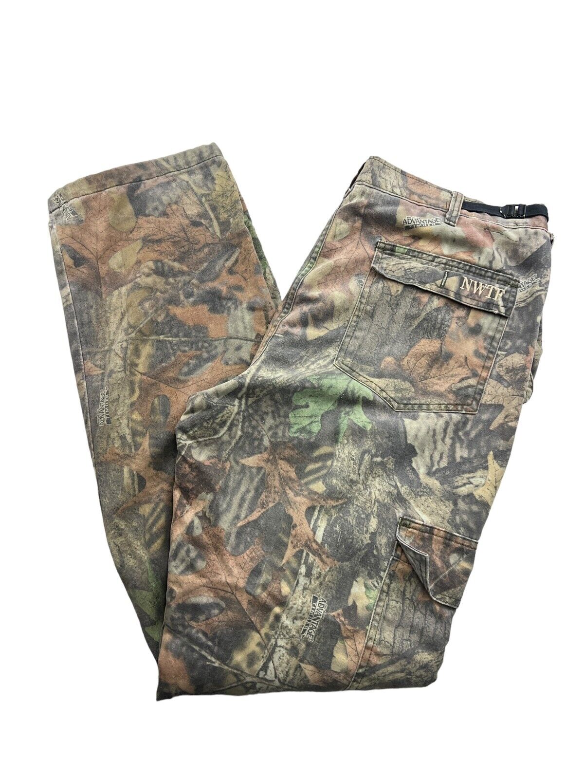 Vintage NWTF Advantage Timber Camo Straight Leg Cargo Hunting Pants Size 37