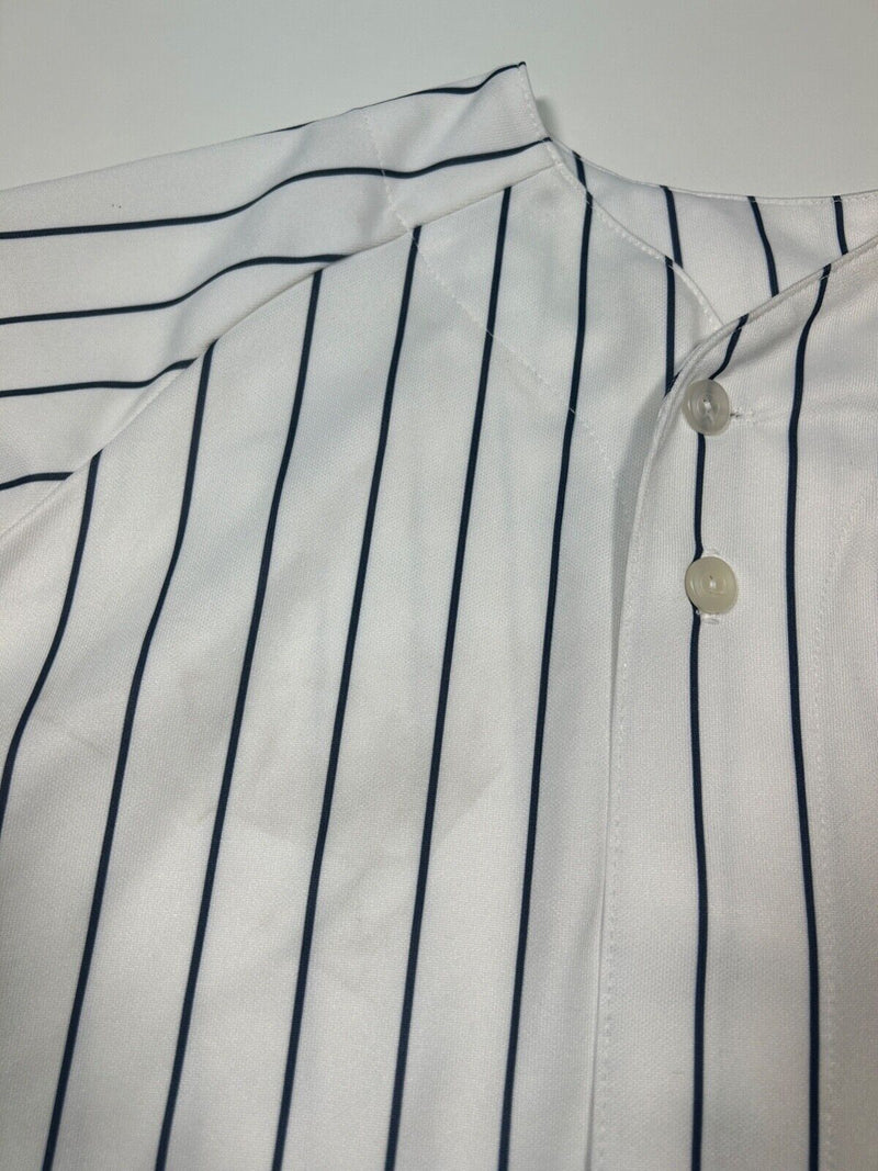 Vintage New York Yankees Stitched Pin Striped MLB Majestic Baseball Jersey Sz XL