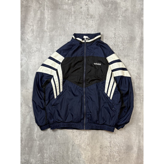Vintage 90s Adidas Embroidered Spellout Nylon Windbreaker Jacket Size Large