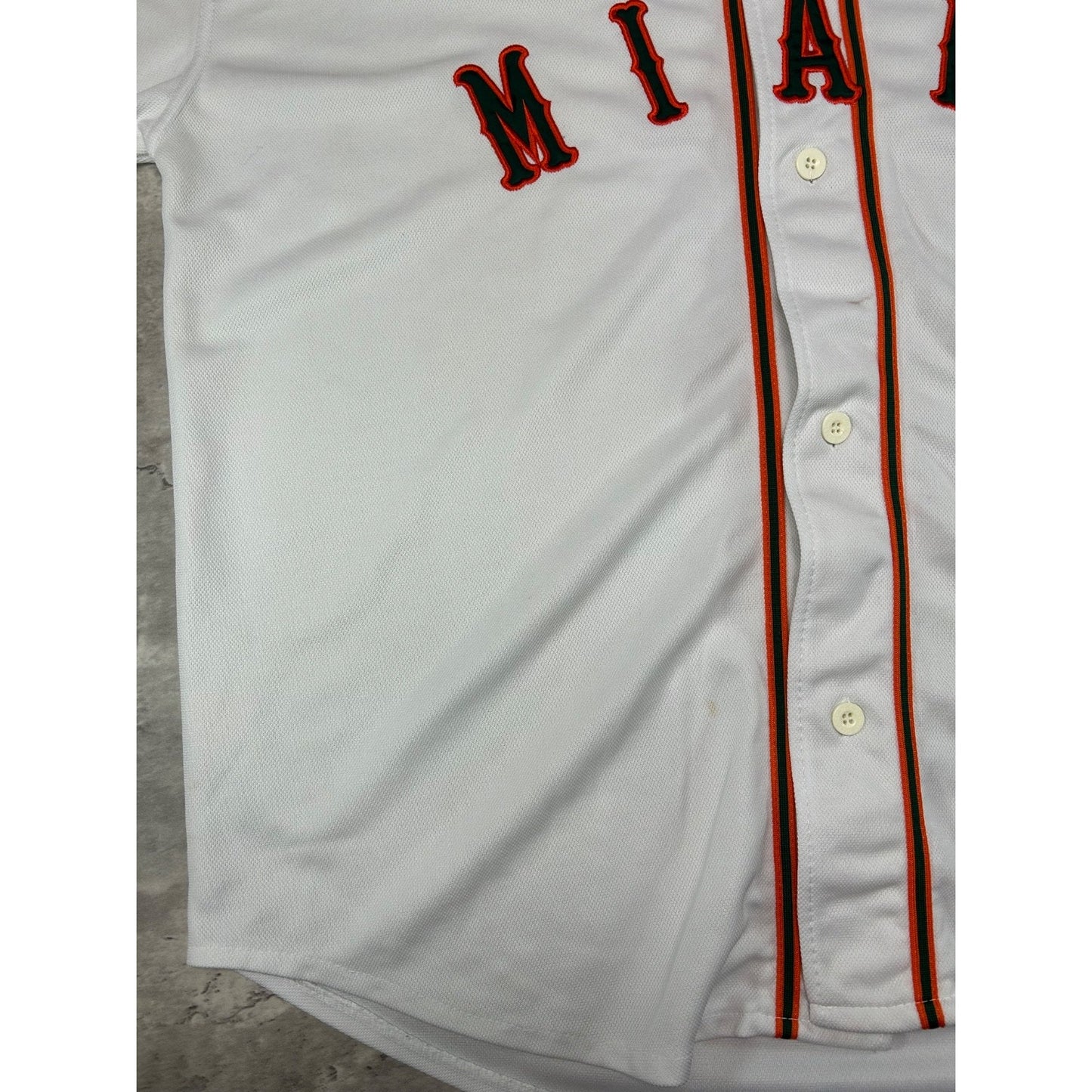 Vintage 2000s Miami Hurricanes NCAA Stitched Baseball Jersey Size 2XL